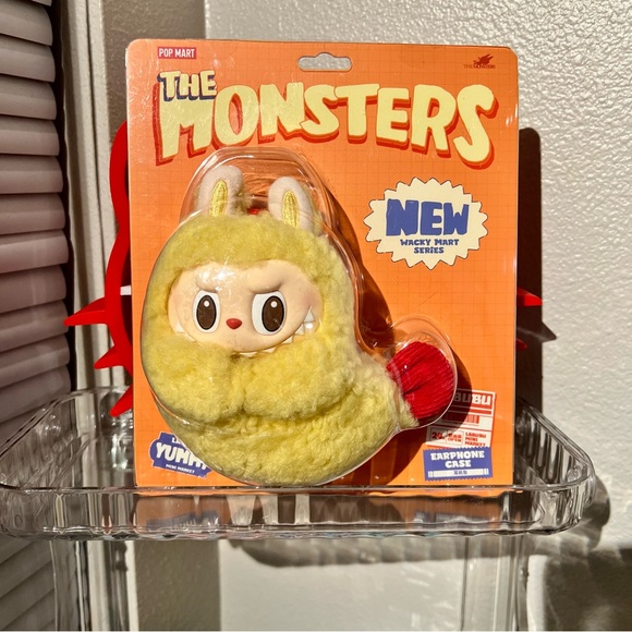 NWT Pop Mart x The Monsters Wacky Mart series Plush Keychain & Earphone Case. - Picture 1 of 4